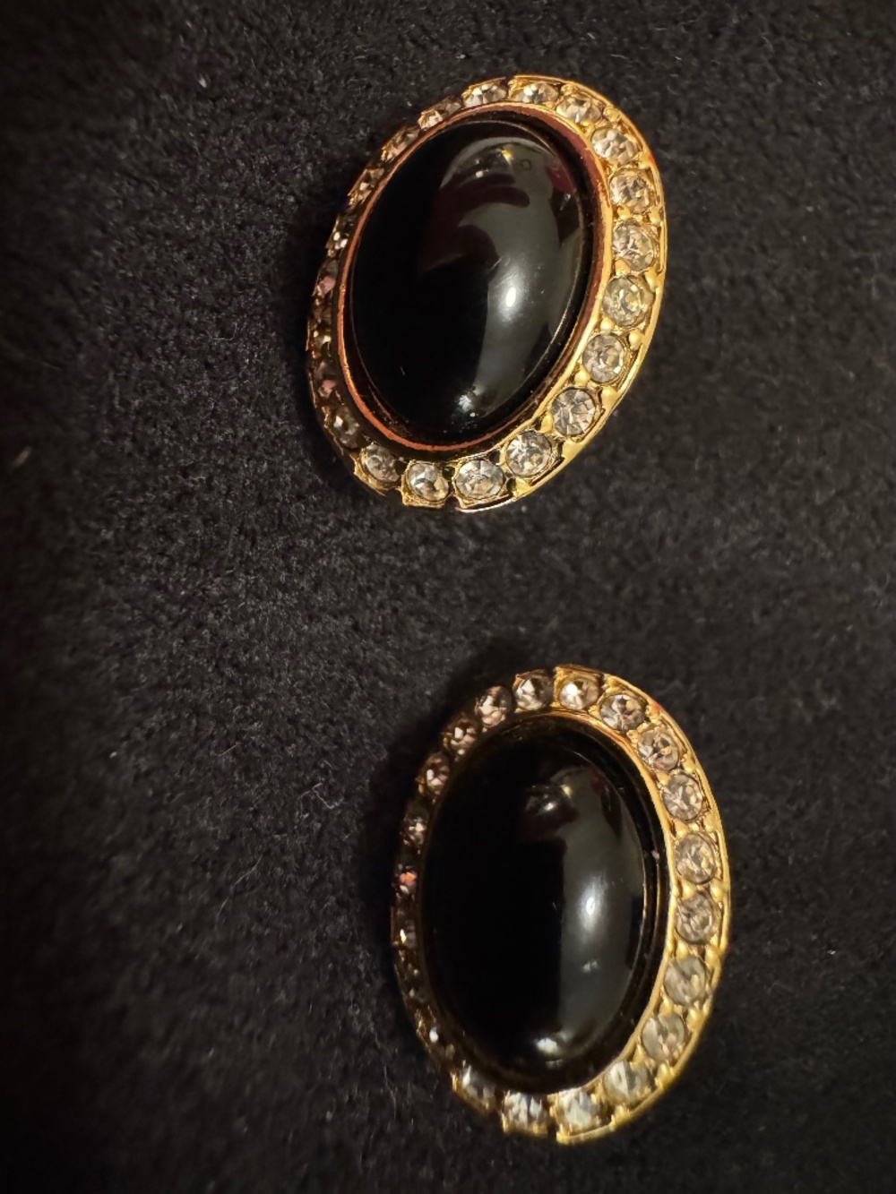 Vintage 80's Napier Rhinestone Stud Earrings